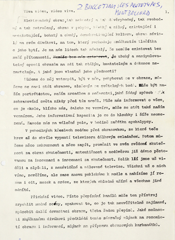 Radek Pilař: Viva video, video viva